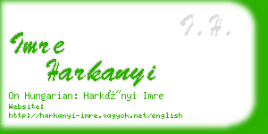 imre harkanyi business card